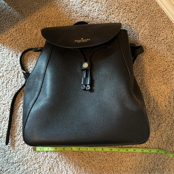Kate Spade Black Leather Backpack - Picture 2 of 5